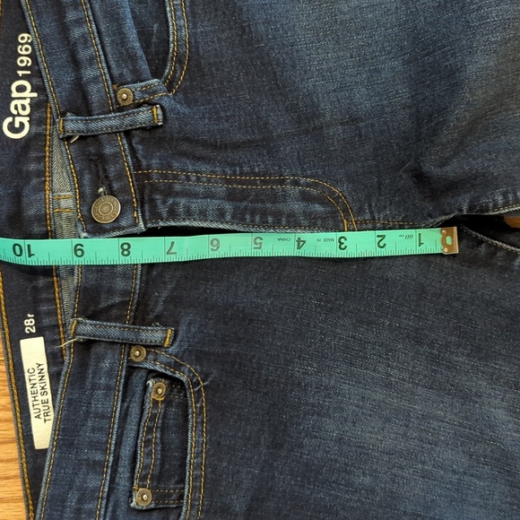 Gap Authentic True Skinny jeans dark wash mid-rise stretch women's size 28 - Picture 3 of 7